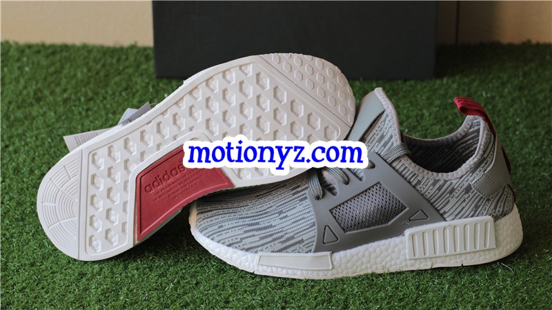 Adidas NMD XR1 Primeknit Grey Red Wine